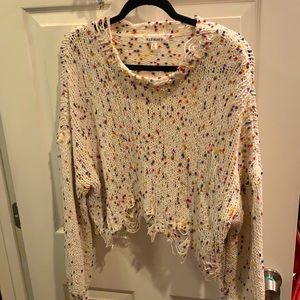 NWOT Cropped confetti 🎉 sweater!